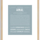 Amal (female) | Name Art Print