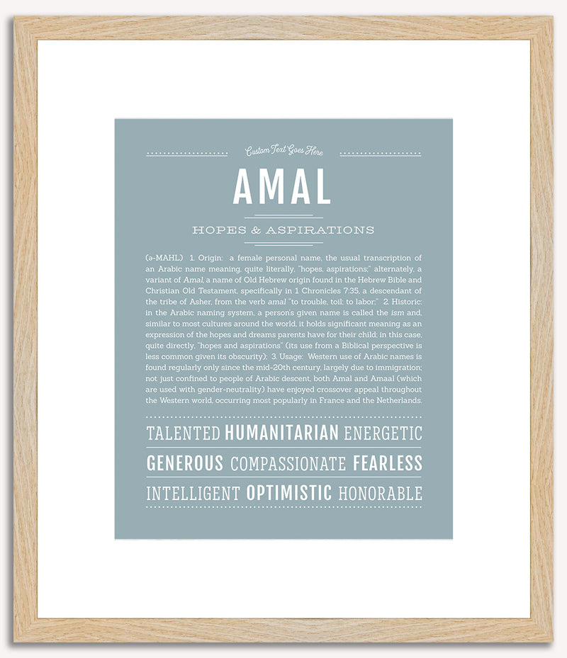 Amal (female) | Name Art Print