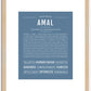 Amal (female) | Name Art Print