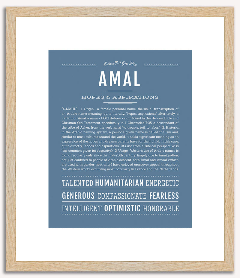 Amal (female) | Name Art Print