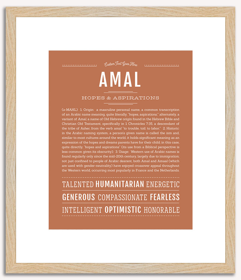 Amal (male) | Name Art Print