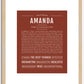 Amanda | Name Art Print