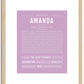 Amanda | Name Art Print