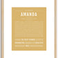 Amanda | Name Art Print