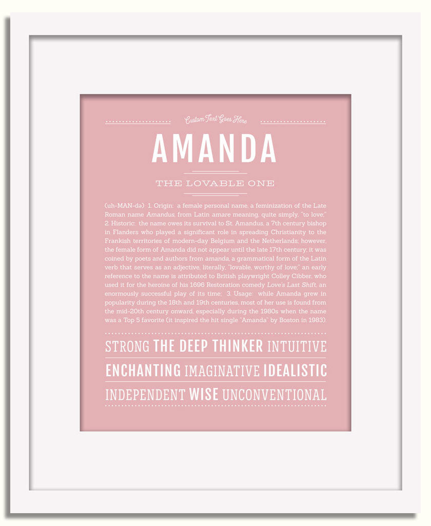 Frame Options | Dusty Rose | White Frame, Matted