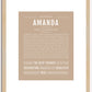 Amanda | Name Art Print