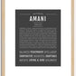 Amani | Name Art Print