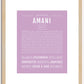 Amani | Name Art Print