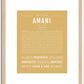 Amani | Name Art Print