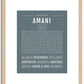 Amani | Name Art Print