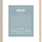 Amani | Name Art Print