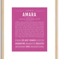 Amara | Name Art Print