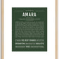 Amara | Name Art Print