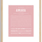 Amara | Name Art Print