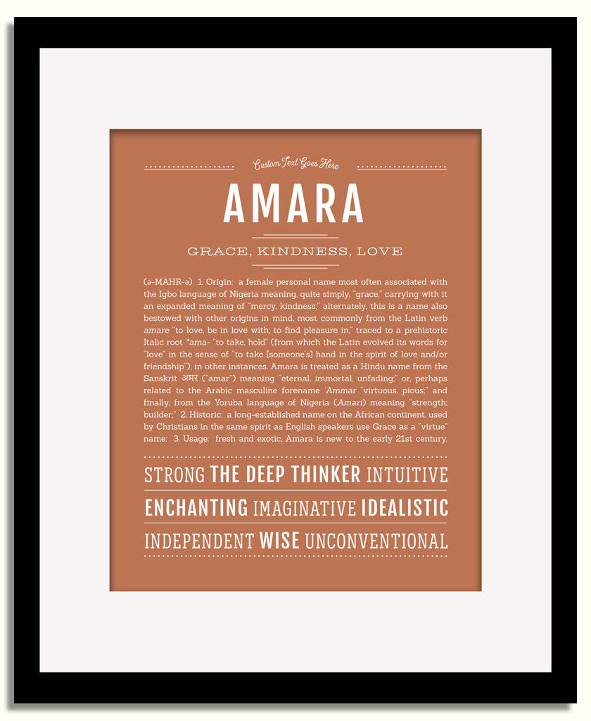 Frame Options | Terra Cotta | Black Frame, Matted