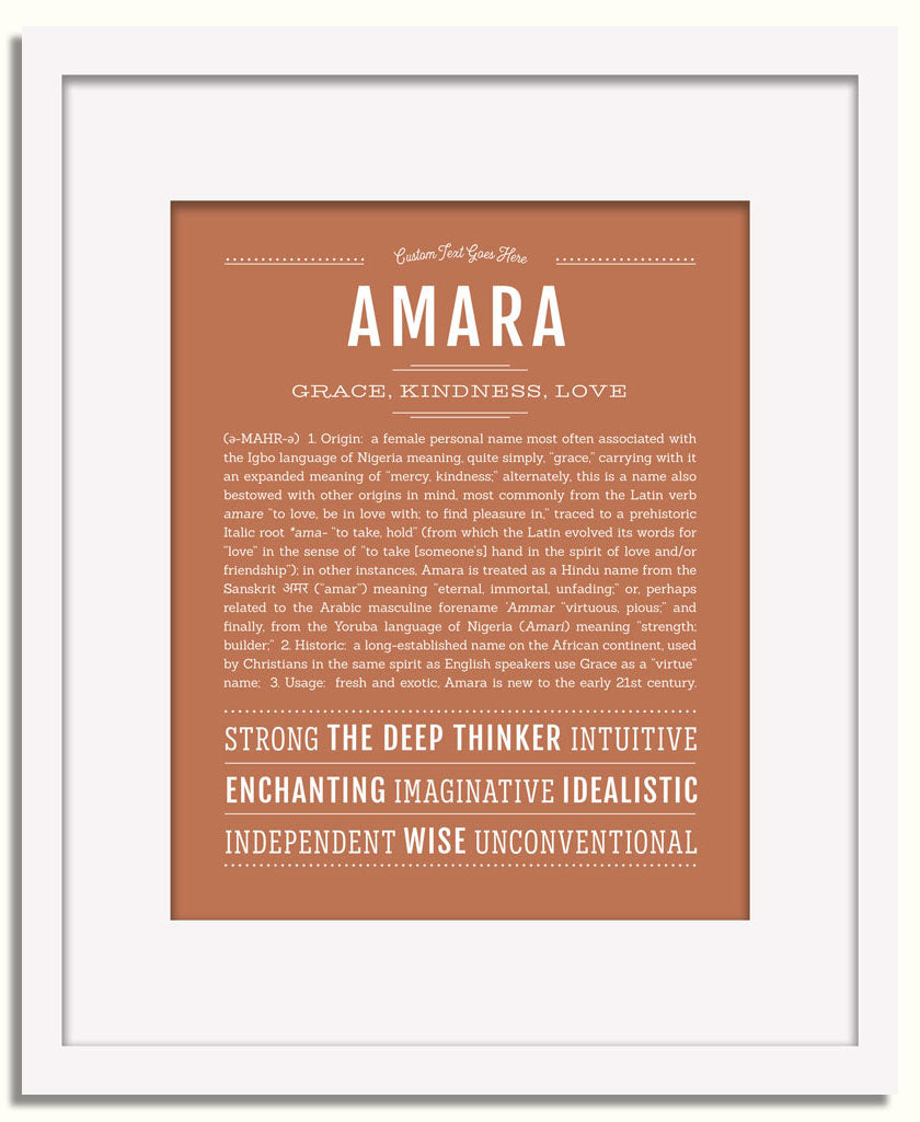 Frame Options | Terra Cotta | White Frame, Matted