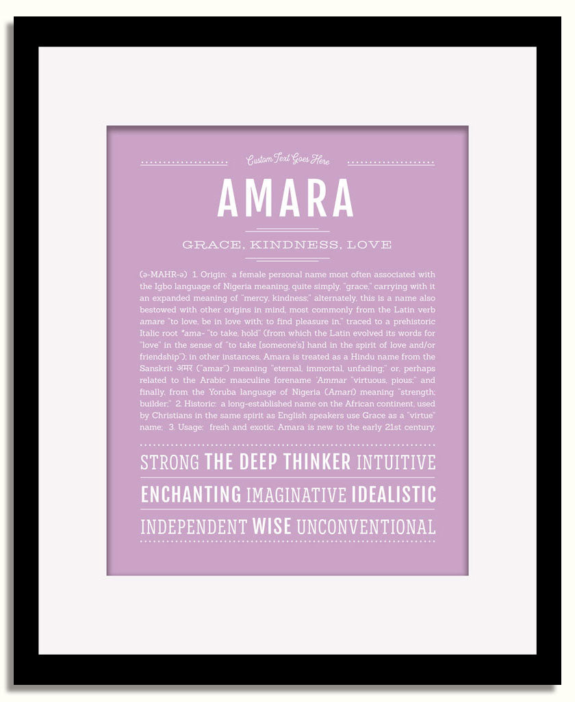 Frame Options | Lilac | Black Frame, Matted