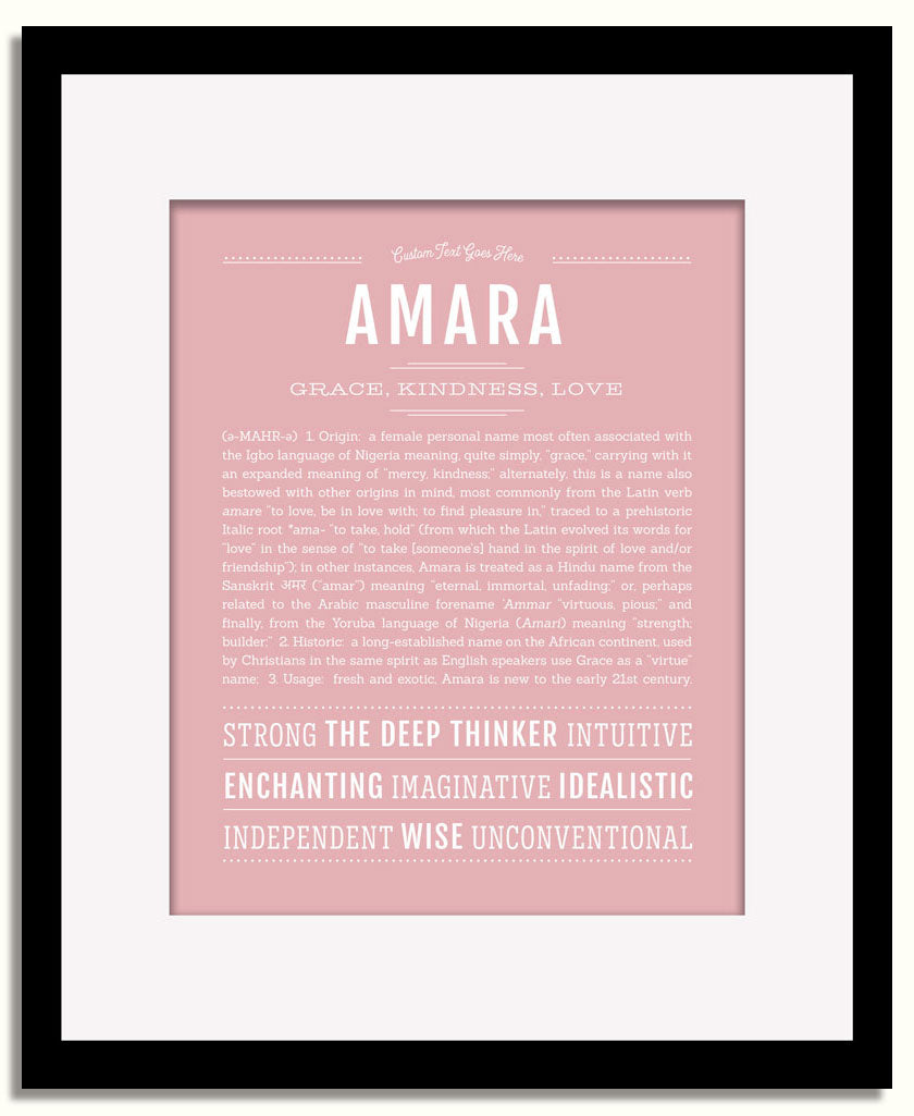 Frame Options | Dusty Rose | Black Frame, Matted