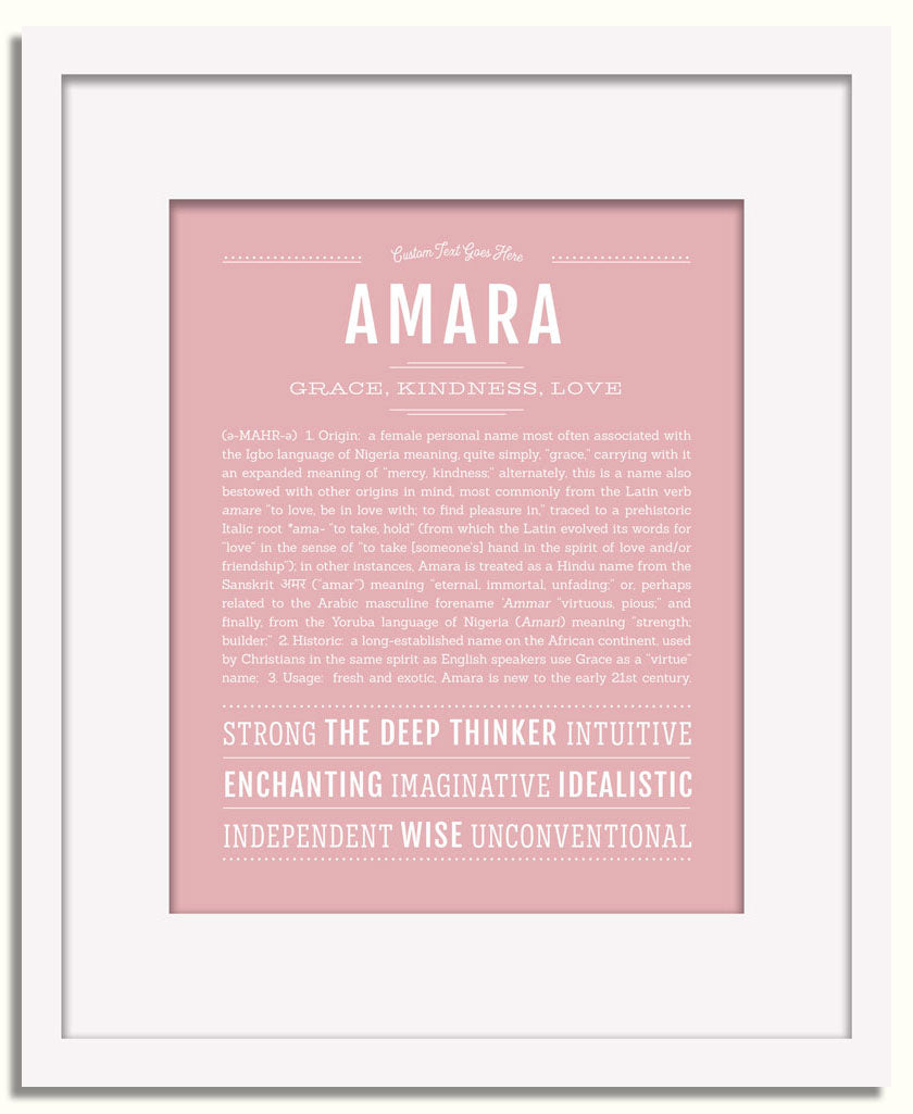 Frame Options | Dusty Rose | White Frame, Matted