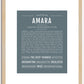 Amara | Name Art Print