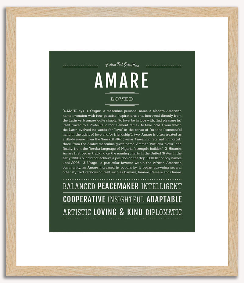 Amare | Name Art Print