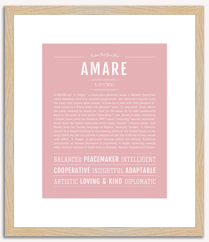 Amare | Name Art Print