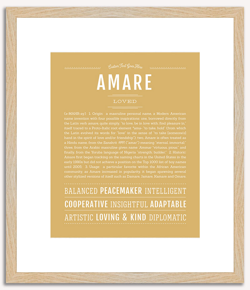 Amare | Name Art Print