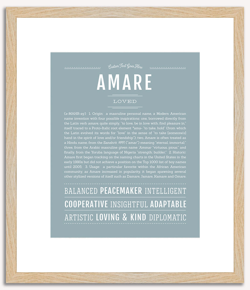 Amare | Name Art Print