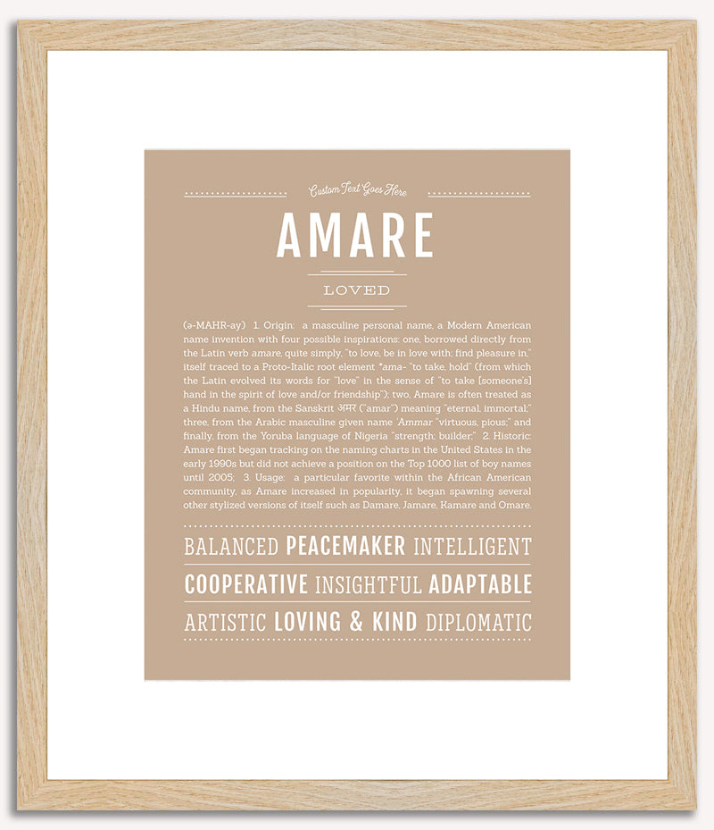 Amare | Name Art Print