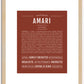 Amari (male) | Name Art Print