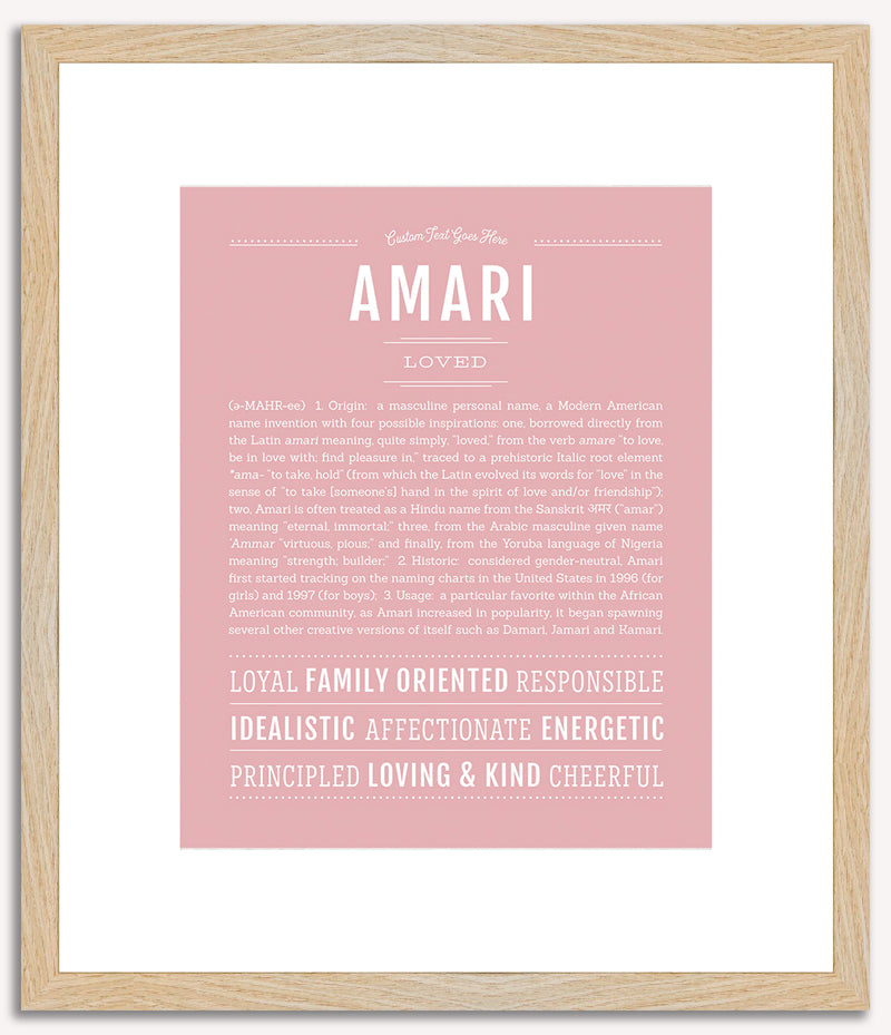 Amari (male) | Name Art Print