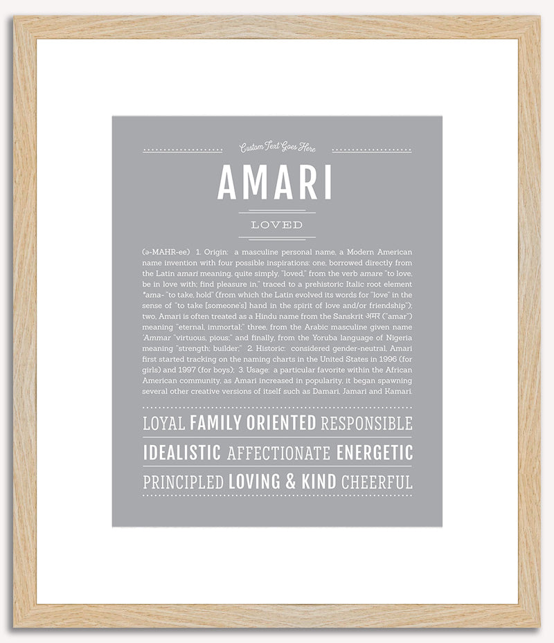 Amari (male) | Name Art Print