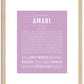 Amari (male) | Name Art Print