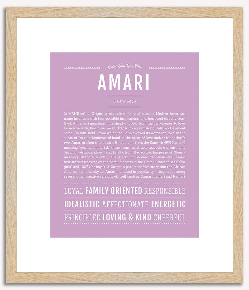 Amari (male) | Name Art Print