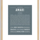 Amari (male) | Name Art Print