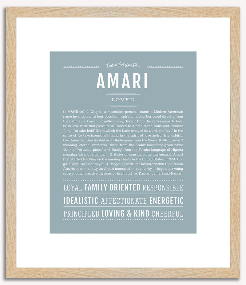 Amari (male) | Name Art Print