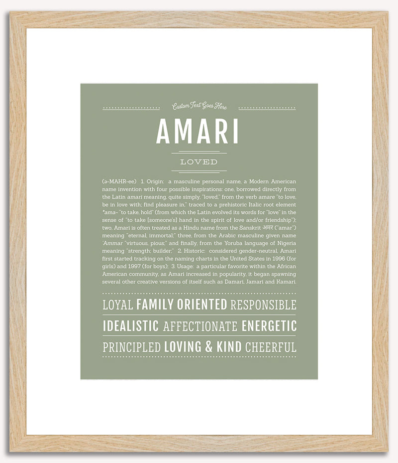 Amari (male) | Name Art Print