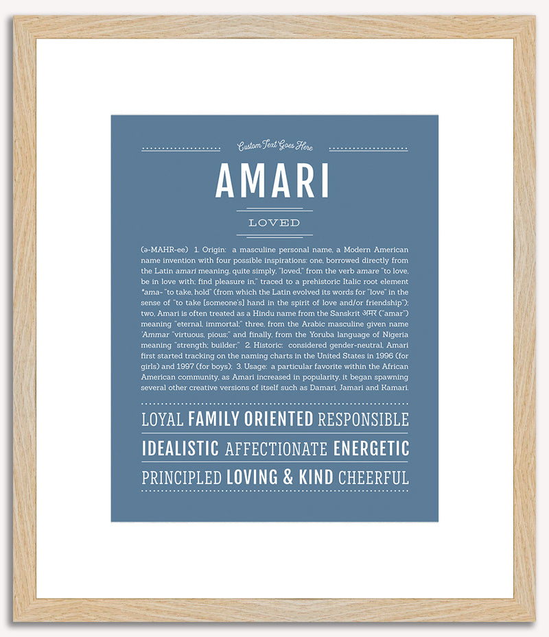 Amari (male) | Name Art Print