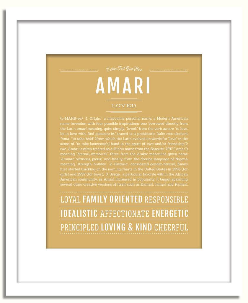 Frame Options | Matte Gold | White Frame, Matted