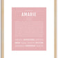 Amarie | Name Art Print