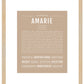 Amarie | Name Art Print