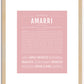 Amarri | Name Art Print