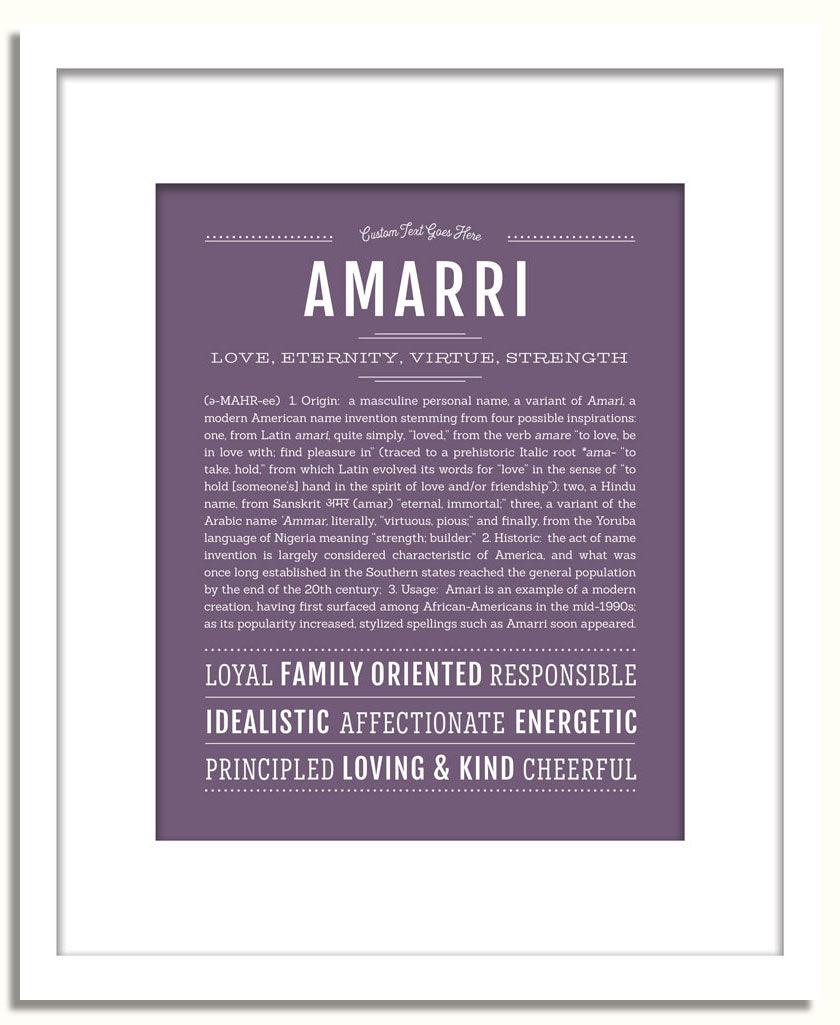 Frame Options | Deep Purple | White Frame, Matted