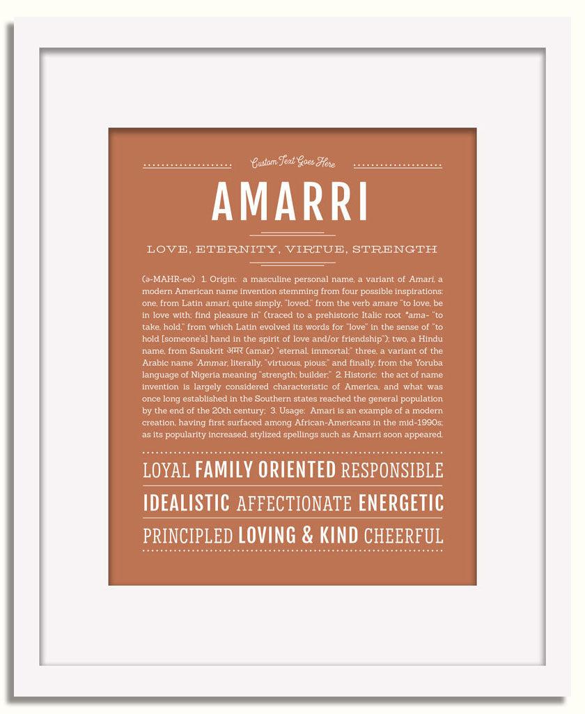 Frame Options | Terra Cotta | White Frame, Matted