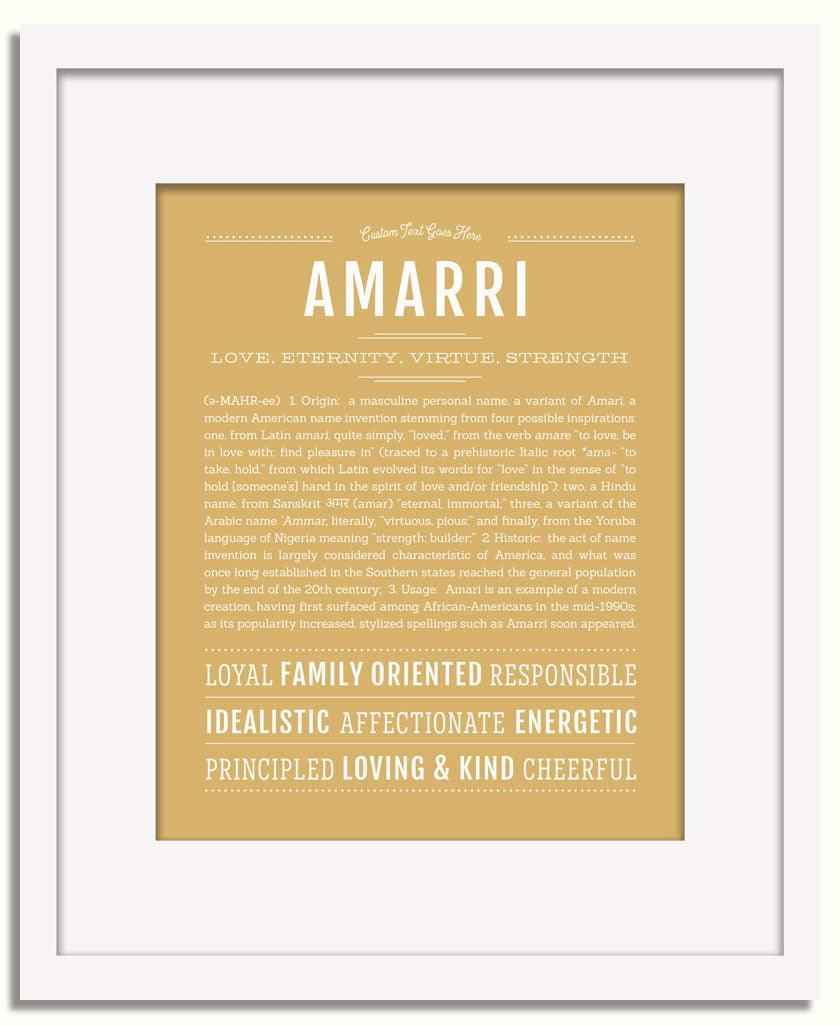 Frame Options | Matte Gold | White Frame, Matted