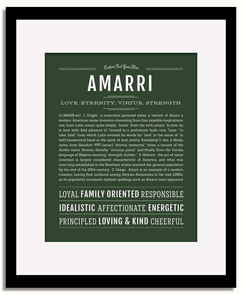 Frame Options | Deep Forest | Black Frame, Matted