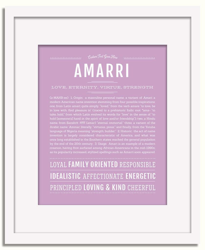 Frame Options | Lilac | White Frame, Matted