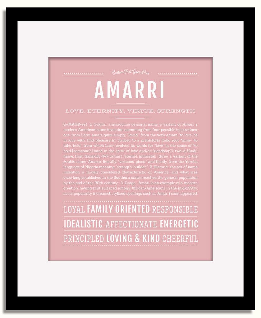 Frame Options | Dusty Rose | Black Frame, Matted