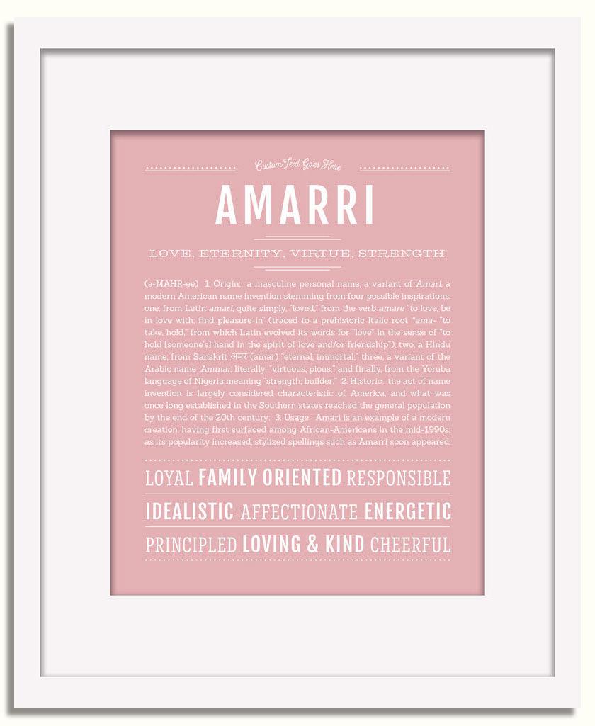 Frame Options | Dusty Rose | White Frame, Matted