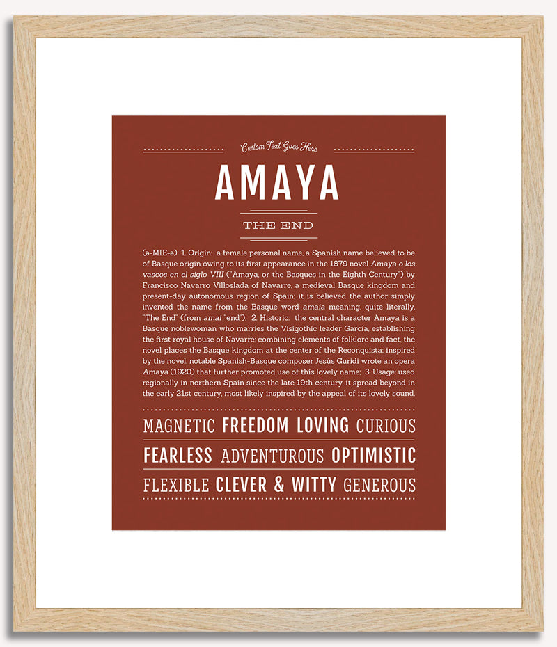 Amaya | Name Art Print